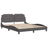 Bed Frame without Mattress "Zadar" Grey 160x200 cm Faux Leather 3208194