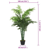 Artificial Palm Tree 28 Leaves 120 cm Green 359005
