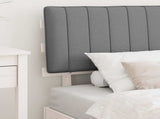 Bed Frame with Upholstered Headboard Light Grey 90 x 190 cm 877528