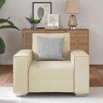 Sofa Chair 59 cm with Cushion Cream Faux leather 4105040