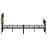 Metal Bed Frame without Mattress Sonoma Oak 183x213 cm 3325099
