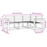 Outdoor Sofa Set 4 pcs White 191.5 x 132.5 x 73 cm 3387563