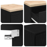 Garage Cabinets 2 pcs Black Engineered Wood 3328333