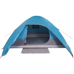 ZNTS Camping Tent Dome 4-Person Blue Waterproof 94720