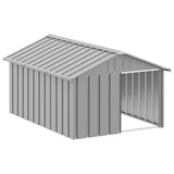 Dog House Grey 116.5x153x81.5 cm Galvanised Steel 171543