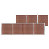 Garden Fence WPC 1218x186 cm Brown 3053212