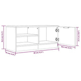 TV Cabinet Brown Oak 80x35x36.5 cm Engineered Wood 817121