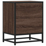 Bedside Cabinets 2 pcs Brown Oak 40x31x50 cm Engineered Wood and Metal 848708