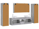 Bathroom Furniture Set 6 pcs Grey Sonoma 3407212