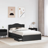 Bed Frame with Drawer Black 135 x 190 cm Engineer Wood 3413013