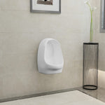 Wall Hung Urinal with Flush Valve Ceramic White 143986