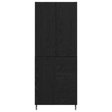 Highboard with Drawer 2 pcs Black Oak Engineered Wood 3416164