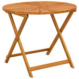 Folding Garden Table Natural 90 x 75 cm Solid Acacia Wood 42024980