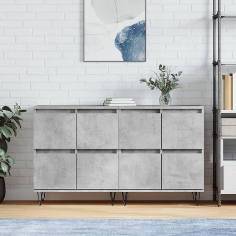 Sideboards 2 pcs Concrete Grey Engineered Wood 3190177