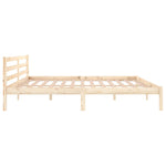 ZNTS Bed Frame without Mattress Solid Wood Pine 200x200cm 810450