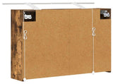 Bathroom Mirror Cabinet Smoked Oak 73.5 x 16 x 62.5 cm 889179