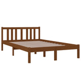 Bed Frame without Mattress Honey Brown Solid Wood 120x200 cm 814882