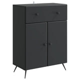Sideboard with Drawer Black 66 x 34.5 x 90 cm Engineered Wood 895556