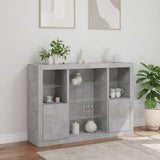 Sideboards with LED Lights 3 pcs Concrete Grey Engineered Wood 3209131