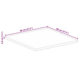 Table Top 80x80x3,8 cm Square Solid Wood Acacia 371003