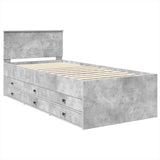 Daybed Concrete Grey and Black 90 x 200 cm Engineered Wood 3408532