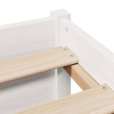 Bookcase Bed without Mattress White 140x200cm Solid Wood Pine 3322360