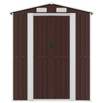 Garden Shed Dark Brown 192x191x223 cm Galvanised Steel 3147460