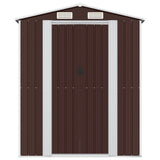 Garden Shed Dark Brown 192x191x223 cm Galvanised Steel 3147460