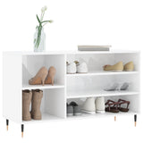 Shoe Cabinet High Gloss White 102x36x60 cm Engineered Wood 831406