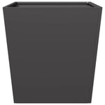 ZNTS Garden Planters Black 2 pcs 50x50x50 cm Steel 851067