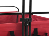 Folding Wagon Red 89 x 63 x 96 cm Steel and Polyester Oxford 42020659