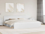 Bed Frame with Headboard White 180 x 200 cm Solid Pine Wood 3410564