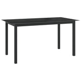 Dining Set Black Aluminium 10 Piece Set Adjustable Footrests 3070645