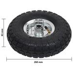 Sack Truck Wheels 4 pcs Rubber 4.10/3.50-4 142976