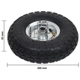 Sack Truck Wheels 4 pcs Rubber 4.10/3.50-4 142976