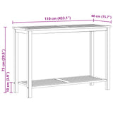 Garden Console Table Light Acacia 110 x 40 x 75 cm 42026790