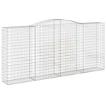 Arched Gabion Basket 400x50x180/200 cm Galvanised Iron 153539