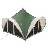 Tipi Tent with Roof Green 6-Person Polyester and Steel 42028623