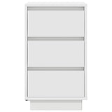 Bedside Cabinet with LED Lights White 38x34x65 cm 861301