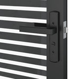 Glass Door Striped Black 93 x 3.5 x 201.5 cm Aluminium 42012455