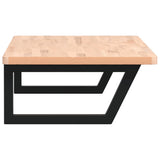 Basin Shelf Wall Mounted Steel and Solid Wood Beech 3302435
