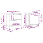 ZNTS 2 Piece Bathroom Furniture Set Black Oak Engineered Wood 3328364