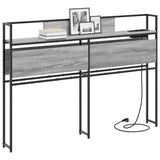 Storage Headboard with Shelf Grey sonoma 135 cm Engineered wood 859638