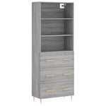 Highboard Grey Sonoma 69.5x34x180 cm Engineered Wood 3189371