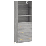 Highboard Grey Sonoma 69.5x34x180 cm Engineered Wood 3189371