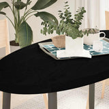 Table Top Dark Brown 120x60x4 cm Solid Wood Oak Oval 4009059