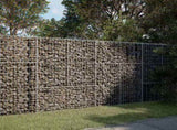 Gabion Basket with Cover 200x50x150 cm Galvanised Iron 3295155