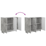 Sideboard Concrete Grey 89 x 34.5 x 80 cm Engineered Wood 893958