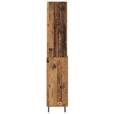 Highboard Old Wood 69.5 x 34 x 180 cm Engineered Wood and Glass 3415688