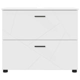 Bathroom Cabinet with Drawer with Door White 76.5 x 35 x 64 cm 883294